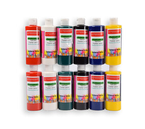 Discountershop 12 stuks x 250ml | Plakkaatverf | Knutselverf | voor kinderen | 98% natuurlijke ingrediënten | 16cm*5cm Discountershop 12 stuks x 250ml | Plakkaatverf | Knutselverf | voor kinderen | 98% natuurlijke ingrediënten | 16cm*5cm