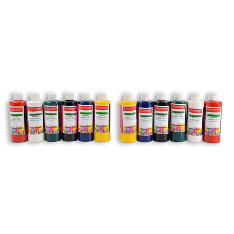 Discountershop 12 pieces x 250ml | Gouache | Craft paint | for children | 98% natural ingredients | 16cm*5cm Discountershop 12 pieces x 250ml | Gouache | Craft paint | for children | 98% natural ingredients | 16cm*5cm
