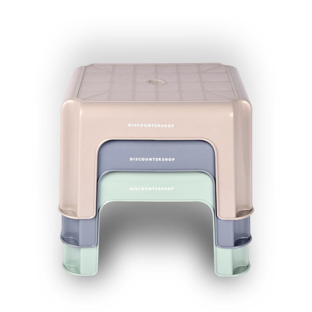Discountershop Step stool | for Children | Stool | plastic | beige | Step stool | 28cm*23cm*18cm