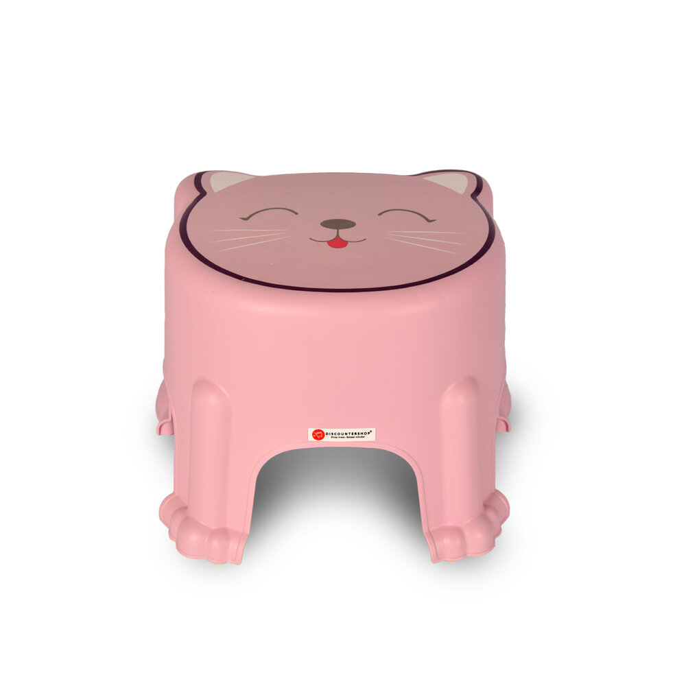 Discountershop Step stool | for Children | Stool | plastic | Max:50kg | pink | Step stool | 29cm*26cm*21cm