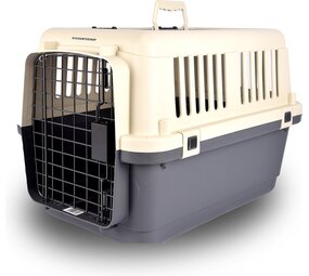 Discountershop Dog Travel Crate | White Gray | Cat Travel Carrier | 50cm x 33cm x 33cm | Up to 12 kg | Dog Travel Crate Discountershop Dog Travel Crate | White Gray | Cat Travel Carrier | 50cm x 33cm x 33cm | Up to 12 kg | Dog Travel Crate