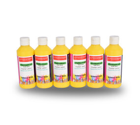 Discountershop Poster Paint Set 6x | Yellow | High Pigmentation | 5cm Wide | 16cm High | Washable | Water-based Paint for Artists & Beginners | Ideal for Canvas, Wood, Stone & More | 250 ml Discountershop Poster Paint Set 6x | Yellow | High Pigmentation | 5cm Wide | 16cm High | Washable | Water-based Paint for Artists & Beginners | Ideal for Canvas, Wood, Stone & More | 250 ml