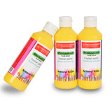 Discountershop Zonnige Creativiteit Met 3 Pakket Gele Plakkaatverf | 5cm Breedte | 16cm Hoogte | Levendige en Duurzame Kleur | Makkelijk Afwasbaar & Watervast | Gebruiksklaar op Elke Ondergrond | 250 ml