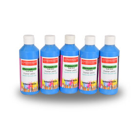 Discountershop Betoverende Blauwe Plakkaatverf Set 5-Delig | 5cm x 16cm | Maximaal 250 ml Per Fles | Levendige Kleuren | Gebruiksklaar voor Professionals en Beginners | Droogt Vast | Voor Canvas tot Keramiek Discountershop Betoverende Blauwe Plakkaatverf Set 5-Delig | 5cm x 16cm | Maximaal 250 ml Per Fles | Levendige Kleuren | Gebruiksklaar voor Professionals en Beginners | Droogt Vast | Voor Canvas tot Keramiek