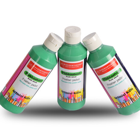 Discountershop Green Poster Paint Trio | 5cm x 16 cm | 250 Each Set | Artistic Paint with Rich Pigmentation | Ready to Use on Various Materials | Perfect for Any Creative Project Discountershop Green Poster Paint Trio | 5cm x 16 cm | 250 Each Set | Artistic Paint with Rich Pigmentation | Ready to Use on Various Materials | Perfect for Any Creative Project