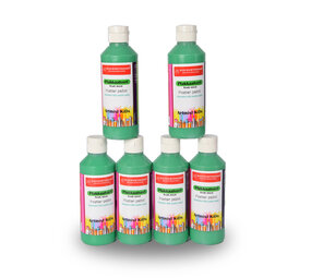Discountershop Poster Paint Set 6x Green | 250 ml Of Each Bottle | Water-Based | Opaque | 5cm x 16cm | High Pigmentation | Suitable for Wood Canvas Stone Metal Fabric | Ideal for Children and Adults Discountershop Poster Paint Set 6x Green | 250 ml Of Each Bottle | Water-Based | Opaque | 5cm x 16cm | High Pigmentation | Suitable for Wood Canvas Stone Metal Fabric | Ideal for Children and Adults