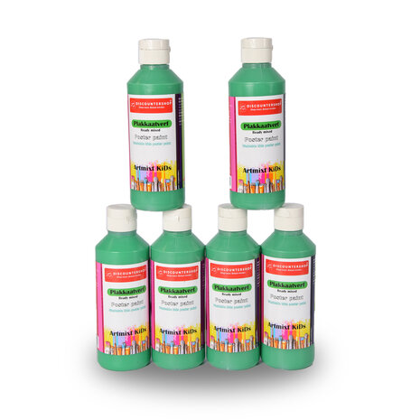 Discountershop Plakkaatverf Set 6x Groen | 250 ml Per Fles | Waterbasis | Ondoorzichtig | 5cm x 16cm | Hoge Pigmentatie | Geschikt voor Hout Canvas Steen Metaal Stof | Ideaal voor Kinderen en Volwassenen Discountershop Plakkaatverf Set 6x Groen | 250 ml Per Fles | Waterbasis | Ondoorzichtig | 5cm x 16cm | Hoge Pigmentatie | Geschikt voor Hout Canvas Steen Metaal Stof | Ideaal voor Kinderen en Volwassenen