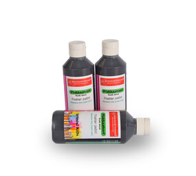Discountershop Black Set of 3 Poster Paint Set | 5cm x 16cm | Water-Based | Opaque | For Wood Canvas Cardboard Fabric | Artist Paint for Professional and Beginner Use | Maximum 250 ml In Each Set Discountershop Black Set of 3 Poster Paint Set | 5cm x 16cm | Water-Based | Opaque | For Wood Canvas Cardboard Fabric | Artist Paint for Professional and Beginner Use | Maximum 250 ml In Each Set