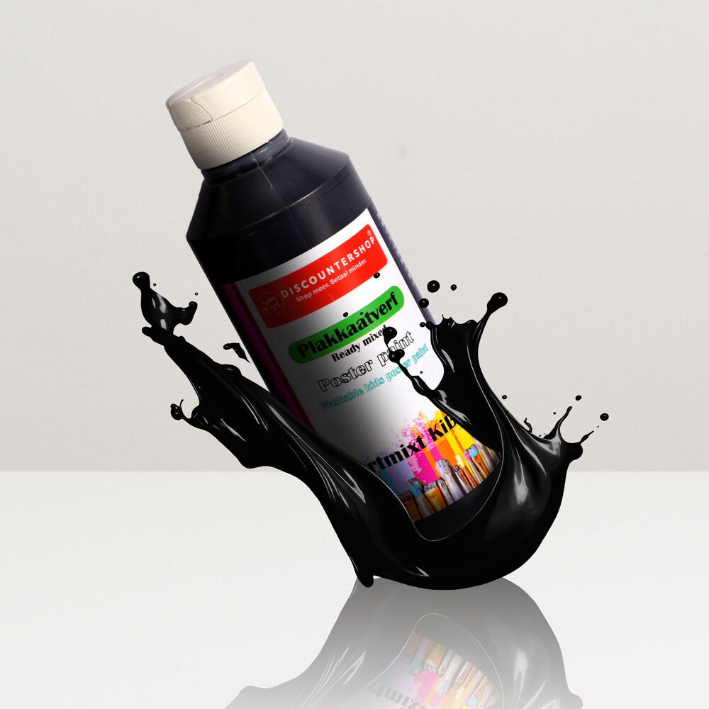 Discountershop Black Set of 3 Poster Paint Set | 5cm x 16cm | Water-Based | Opaque | For Wood Canvas Cardboard Fabric | Artist Paint for Professional and Beginner Use | Maximum 250 ml In Each Set Discountershop Black Set of 3 Poster Paint Set | 5cm x 16cm | Water-Based | Opaque | For Wood Canvas Cardboard Fabric | Artist Paint for Professional and Beginner Use | Maximum 250 ml In Each Set