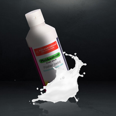 Discountershop White Poster Paint Set of 3 | Water-Based Paint with Opaque Consistency | 5cm Width | 16cm Height | Artist Paint with Dosing Opening