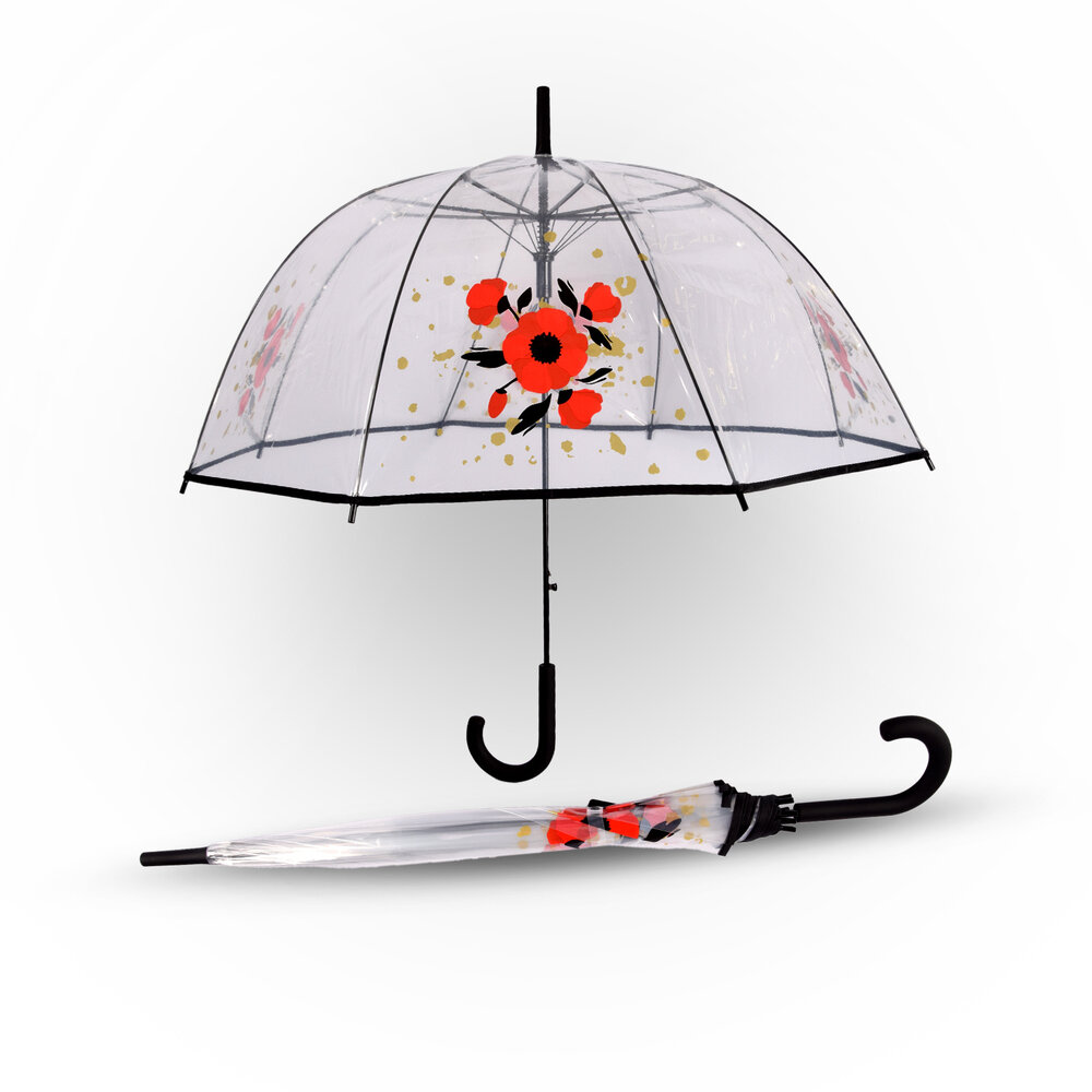 Discountershop 2x | Paraplu | Diameter 86 cm | Stevige paraplu | transparent | regenaccessoires | polyester | Automatische paraplu | lengte 84cm Discountershop 2x | Paraplu | Diameter 86 cm | Stevige paraplu | transparent | regenaccessoires | polyester | Automatische paraplu | lengte 84cm