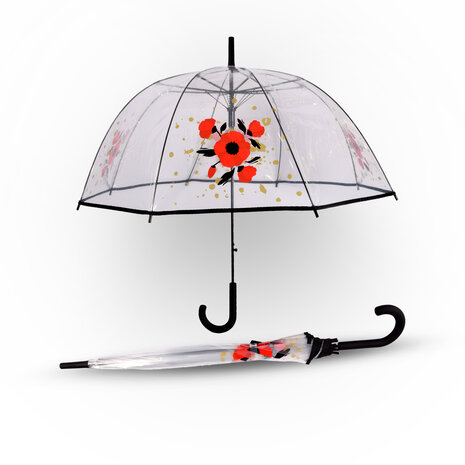 Discountershop 2x | Paraplu | Diameter 86 cm | Stevige paraplu | transparent | regenaccessoires | polyester | Automatische paraplu | lengte 84cm Discountershop 2x | Paraplu | Diameter 86 cm | Stevige paraplu | transparent | regenaccessoires | polyester | Automatische paraplu | lengte 84cm