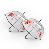 Discountershop 2x | Paraplu | Diameter 86 cm | Stevige paraplu | transparent | regenaccessoires | polyester | Automatische paraplu | lengte 84cm Discountershop 2x | Paraplu | Diameter 86 cm | Stevige paraplu | transparent | regenaccessoires | polyester | Automatische paraplu | lengte 84cm