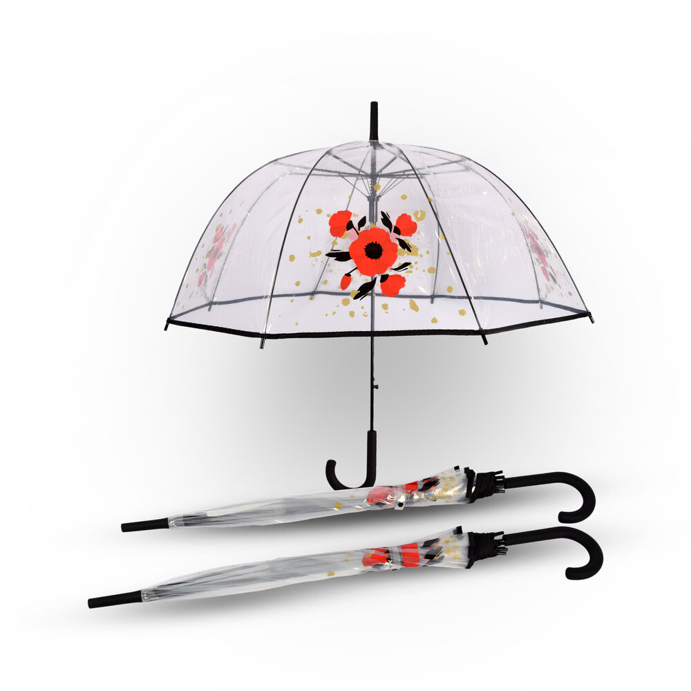 Discountershop 3x | Paraplu | Diameter 86 cm | Stevige paraplu | transparent | regenaccessoires | polyester | Automatische paraplu | lengte 84cm Discountershop 3x | Paraplu | Diameter 86 cm | Stevige paraplu | transparent | regenaccessoires | polyester | Automatische paraplu | lengte 84cm