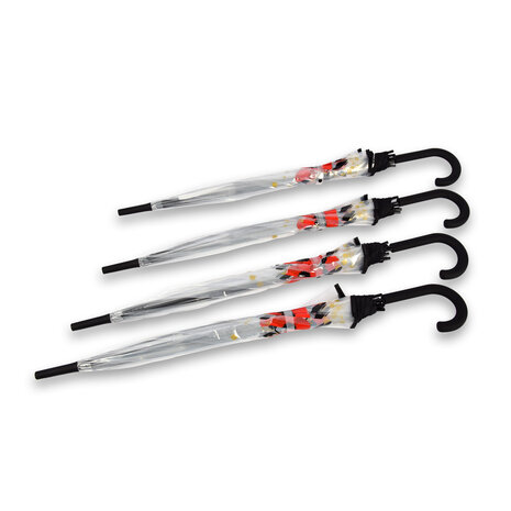 Discountershop 4x | Umbrella | Diameter 86 cm | Sturdy umbrella | transparent | rain accessories | polyester | Automatic umbrella | length 84cm Discountershop 4x | Umbrella | Diameter 86 cm | Sturdy umbrella | transparent | rain accessories | polyester | Automatic umbrella | length 84cm