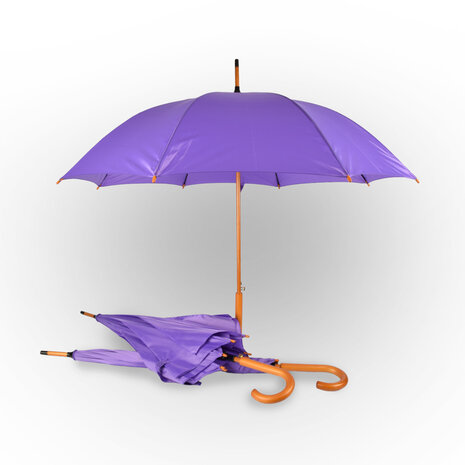 Discountershop 3x | Umbrella | Automatic umbrella | purple | Folding umbrella | Wooden handle | 89cm*98cm Discountershop 3x | Umbrella | Automatic umbrella | purple | Folding umbrella | Wooden handle | 89cm*98cm