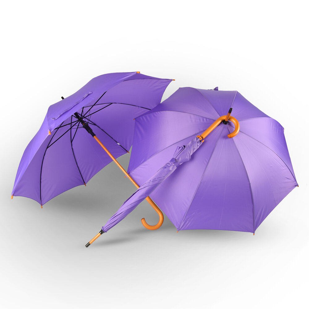 Discountershop 3x | Umbrella | Automatic umbrella | purple | Folding umbrella | Wooden handle | 89cm*98cm Discountershop 3x | Umbrella | Automatic umbrella | purple | Folding umbrella | Wooden handle | 89cm*98cm