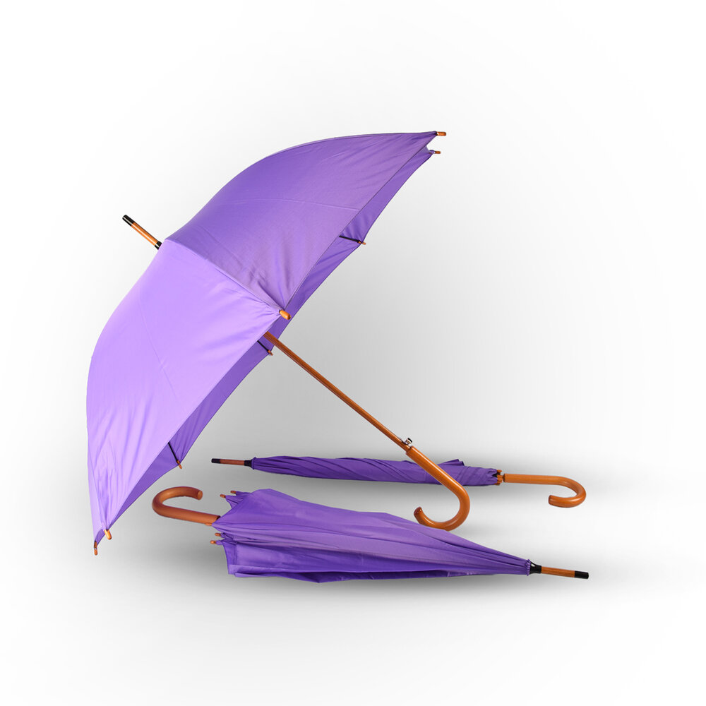 Discountershop 3x | Umbrella | Automatic umbrella | purple | Folding umbrella | Wooden handle | 89cm*98cm Discountershop 3x | Umbrella | Automatic umbrella | purple | Folding umbrella | Wooden handle | 89cm*98cm