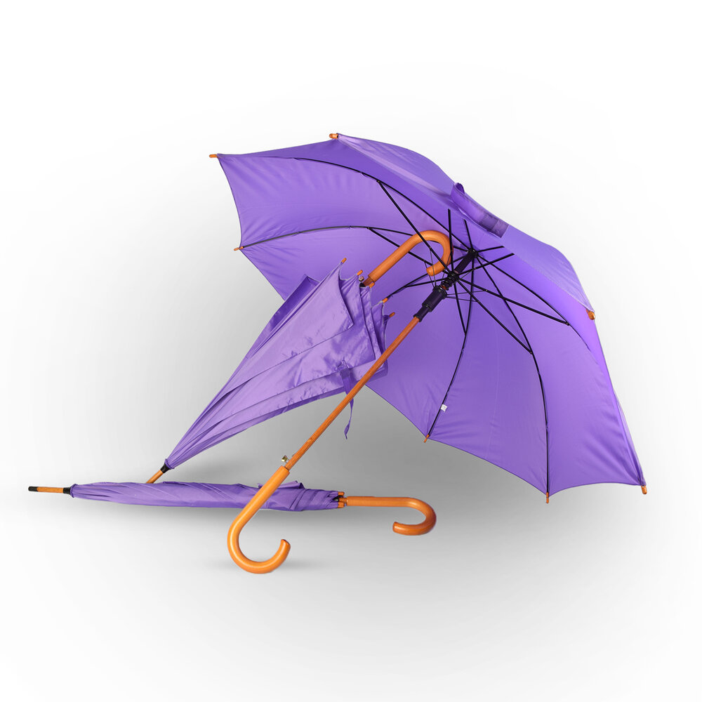 Discountershop 3x | Umbrella | Automatic umbrella | purple | Folding umbrella | Wooden handle | 89cm*98cm Discountershop 3x | Umbrella | Automatic umbrella | purple | Folding umbrella | Wooden handle | 89cm*98cm