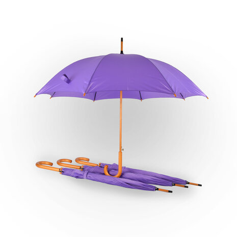 Discountershop 4x | Umbrella | Automatic umbrella | purple | Folding umbrella | Wooden handle | 89cm*98cm Discountershop 4x | Umbrella | Automatic umbrella | purple | Folding umbrella | Wooden handle | 89cm*98cm