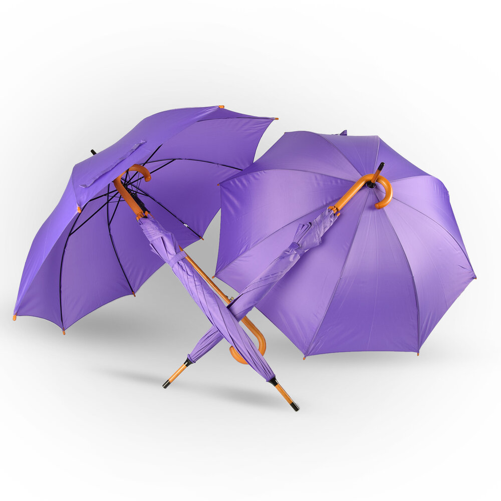 Discountershop 4x | Umbrella | Automatic umbrella | purple | Folding umbrella | Wooden handle | 89cm*98cm Discountershop 4x | Umbrella | Automatic umbrella | purple | Folding umbrella | Wooden handle | 89cm*98cm