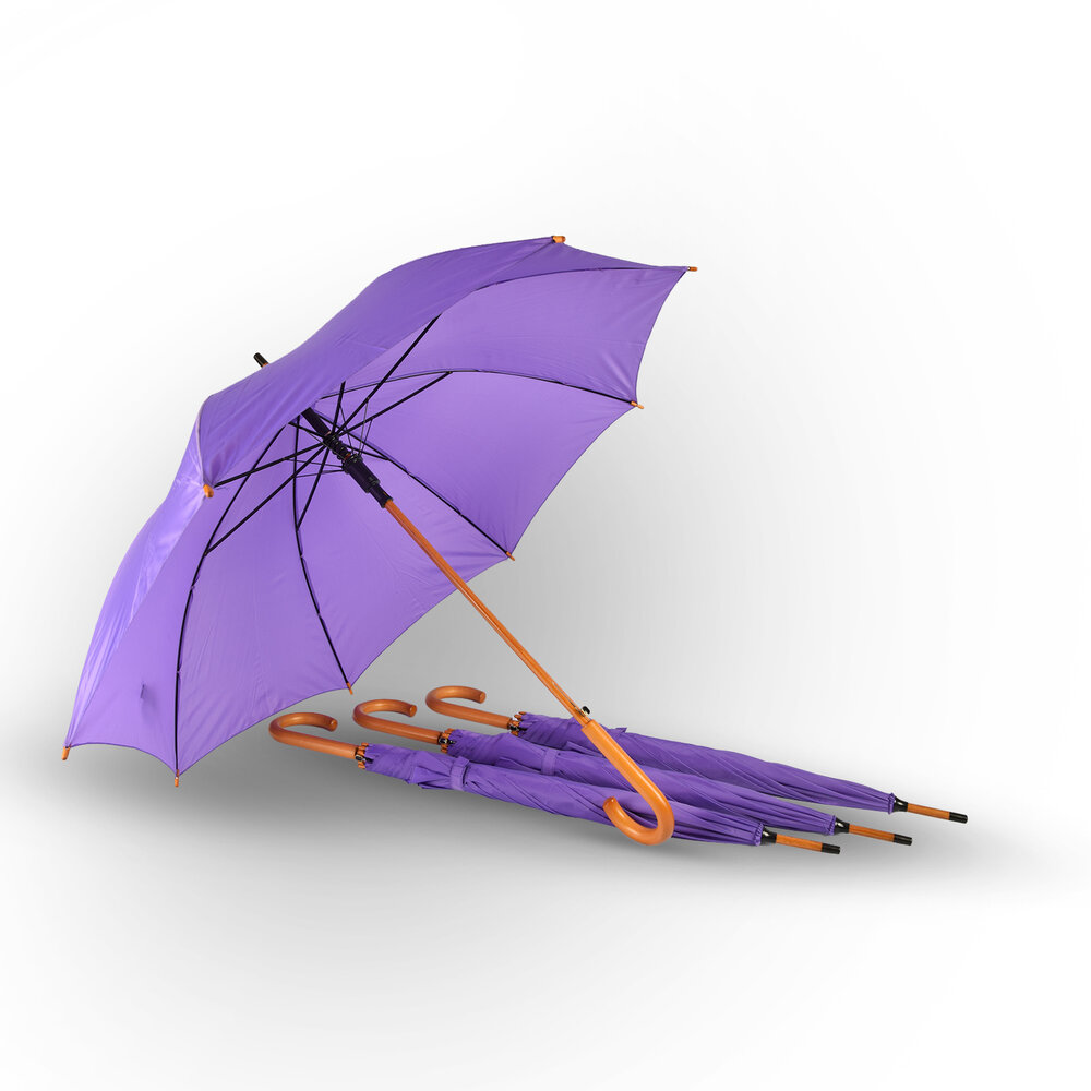 Discountershop 4x | Umbrella | Automatic umbrella | purple | Folding umbrella | Wooden handle | 89cm*98cm Discountershop 4x | Umbrella | Automatic umbrella | purple | Folding umbrella | Wooden handle | 89cm*98cm