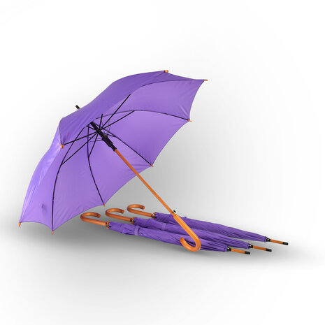 Discountershop 4x | Umbrella | Automatic umbrella | purple | Folding umbrella | Wooden handle | 89cm*98cm Discountershop 4x | Umbrella | Automatic umbrella | purple | Folding umbrella | Wooden handle | 89cm*98cm