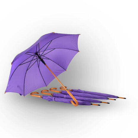 Discountershop 5x | Umbrella | Automatic umbrella | purple | Folding umbrella | Wooden handle | 89cm*98cm Discountershop 5x | Umbrella | Automatic umbrella | purple | Folding umbrella | Wooden handle | 89cm*98cm