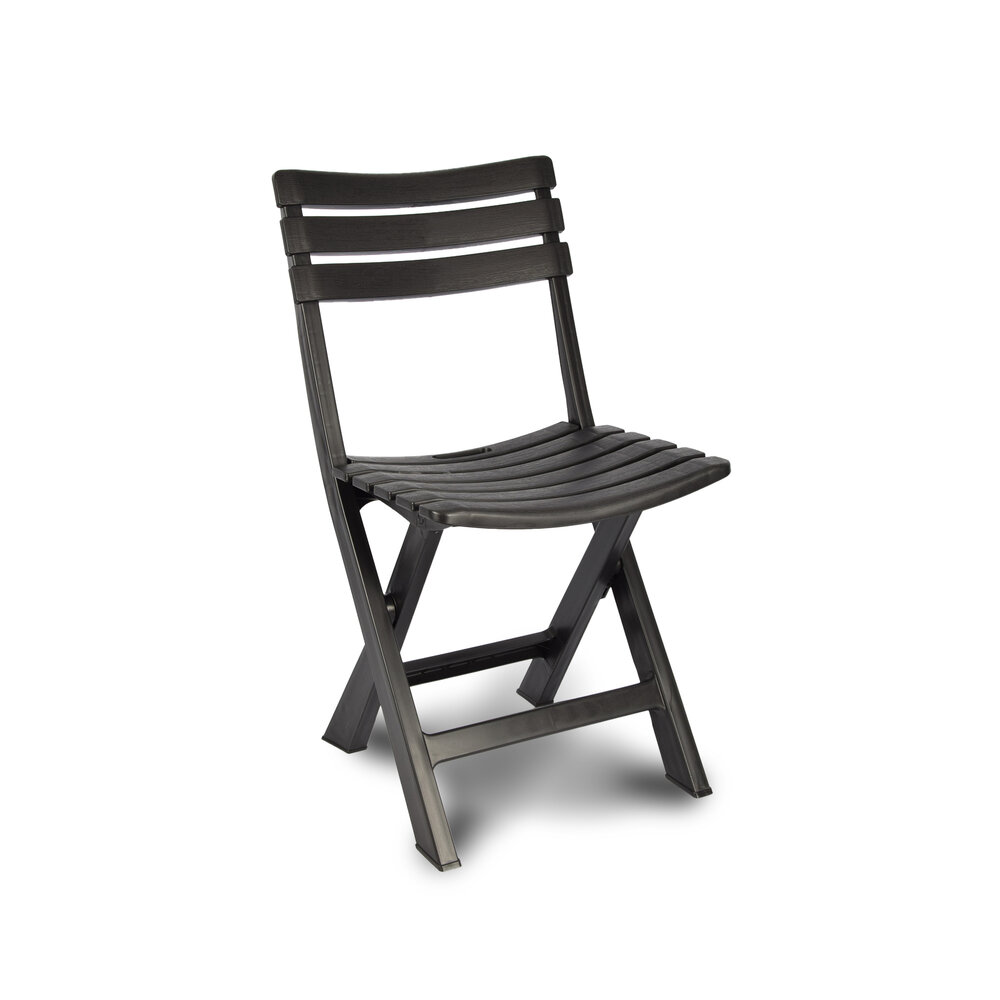 Discountershop Folding chair | Foldable chair | Camping chair | Garden chair | Black | Plastic | Sustainable | Comfortable | For indoors and outdoors | 44cm x 41cm x 78cm | Water resistant