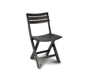 Discountershop Folding chair | Foldable chair | Camping chair | Garden chair | Black | Plastic | Sustainable | Comfortable | For indoors and outdoors | 44cm x 41cm x 78cm | Water resistant