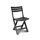 Discountershop Folding chair | Foldable chair | Camping chair | Garden chair | Black | Plastic | Sustainable | Comfortable | For indoors and outdoors | 44cm x 41cm x 78cm | Water resistant