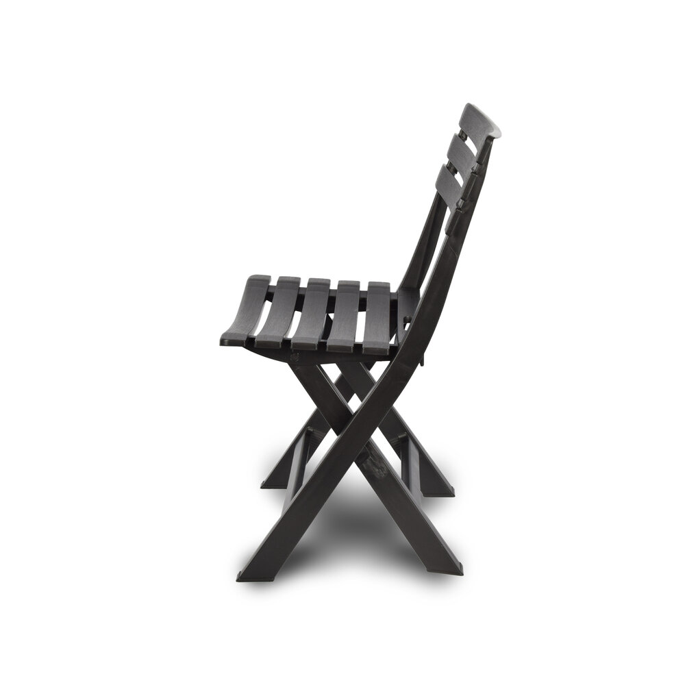 Discountershop Folding chair | Foldable chair | Camping chair | Garden chair | Black | Plastic | Sustainable | Comfortable | For indoors and outdoors | 44cm x 41cm x 78cm | Water resistant