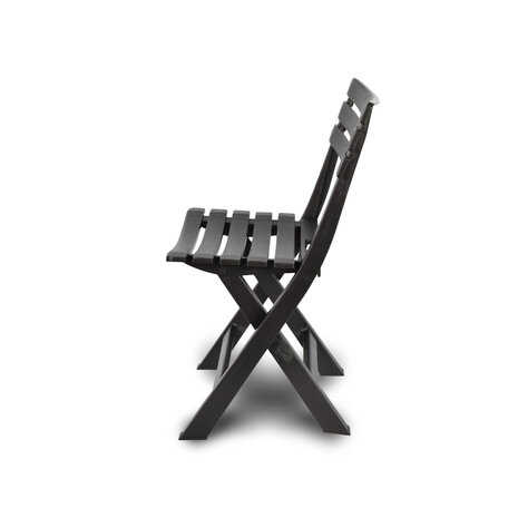 Discountershop Klapstoel | Opvouwbare stoel | Campingstoel | Tuinstoel | Zwart | Kunststof | Duurzaam | Comfortabel | Voor binnen en buiten | 44cm x 41cm x 78cm | Waterbestendig