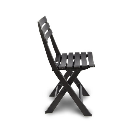 Discountershop Folding chair | Foldable chair | Camping chair | Garden chair | Black | Plastic | Sustainable | Comfortable | For indoors and outdoors | 44cm x 41cm x 78cm | Water resistant