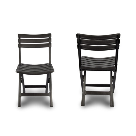 Discountershop Folding chair | Foldable chair | Camping chair | Garden chair | Black | Plastic | Sustainable | Comfortable | For indoors and outdoors | 44cm x 41cm x 78cm | Water resistant
