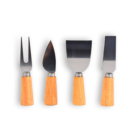 Discountershop 5-piece | Handy | Bamboo | Cheese board | Beautiful | Cheese board | Stylish |Cheese board with knife | 29cm x 20cm x 8cm