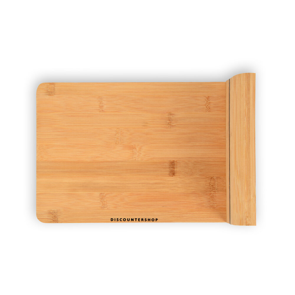 Discountershop Bamboe Kaasplank met Kaasmes | Multifuntionele Kaasplankje | 5-Delige Kaasplank Set | 29cm x 20cm x 8cm