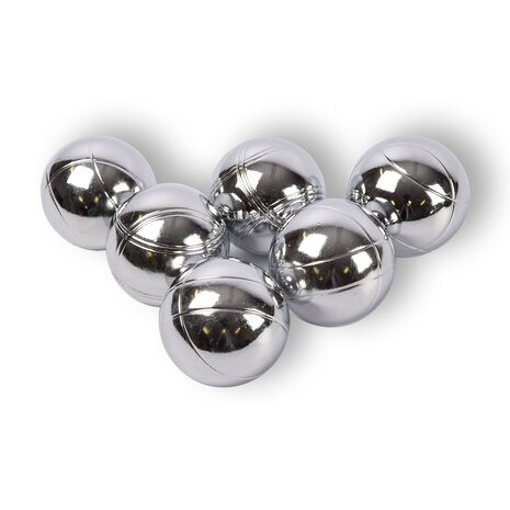 Discountershop Complete 6-delige Jeu-de-boules Set inclusief Jack/Cochonnet, Meetpen en Draagtas - 7.3 cm Bal Diameter - Afmeting Koffer 22.5cm x 14.5cm x 7cm