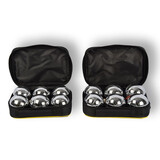 Discountershop 2 Sets Jeu de boules set | 6 Piece Jeu-de-boules set with Jack/Cochonnet, Measuring Pen and Carrying Bag per Piece - 7.3 cm Ball Diameter - Case: 22.5 cm x 14.5 cm x 7 cm Discountershop 2 Sets Jeu de boules set | 6 Piece Jeu-de-boules set with Jack/Cochonnet, Measuring Pen and Carrying Bag per Piece - 7.3 cm Ball Diameter - Case: 22.5 cm x 14.5 cm x 7 cm
