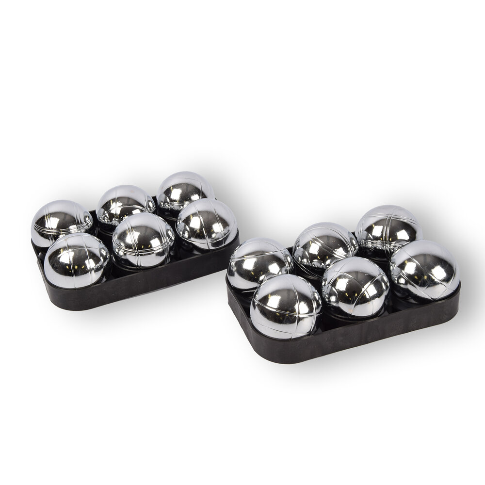 Discountershop 2 Sets Jeu de boules set | 6 Piece Jeu-de-boules set with Jack/Cochonnet, Measuring Pen and Carrying Bag per Piece - 7.3 cm Ball Diameter - Case: 22.5 cm x 14.5 cm x 7 cm Discountershop 2 Sets Jeu de boules set | 6 Piece Jeu-de-boules set with Jack/Cochonnet, Measuring Pen and Carrying Bag per Piece - 7.3 cm Ball Diameter - Case: 22.5 cm x 14.5 cm x 7 cm