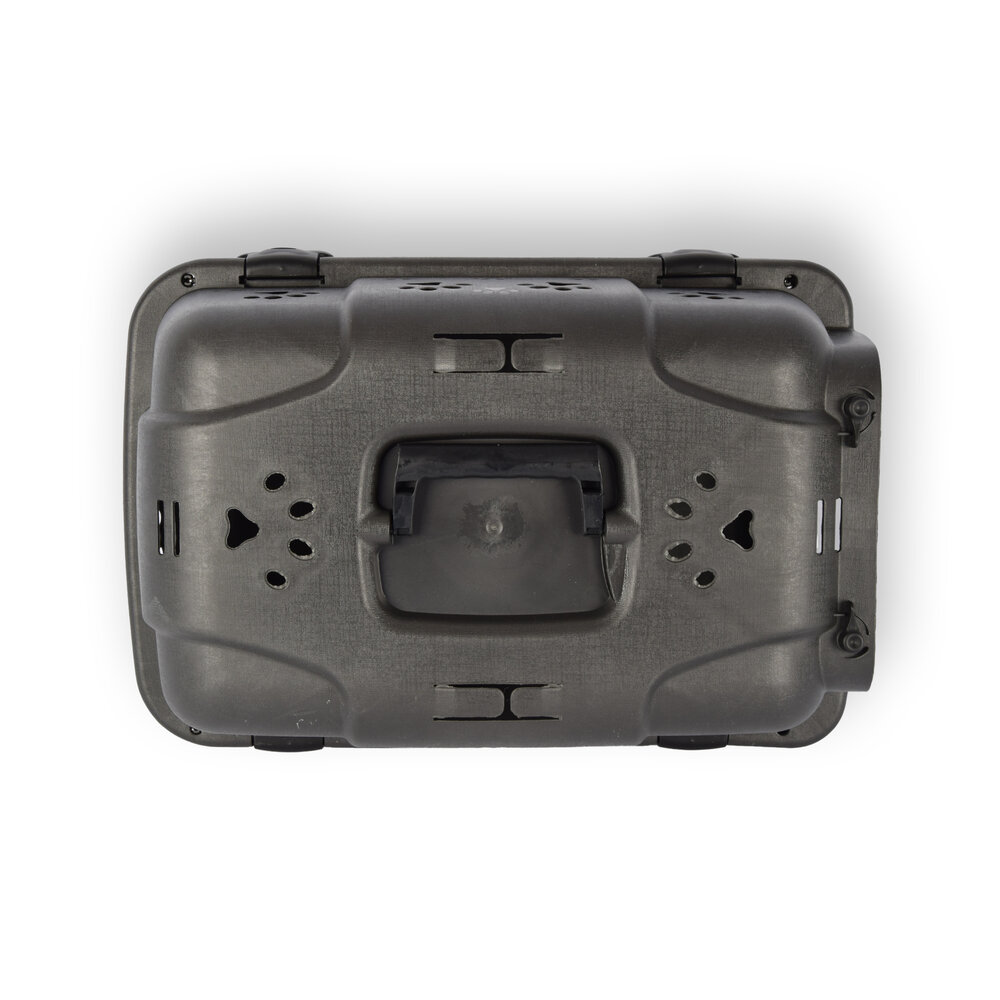 Discountershop Hondenbox/Kattenbox en Reismand in Zwart | Dieren Transporter met Comfortabele Handgreep en Afsluitbare Deuren | Ideaal voor Veilig en Comfortabel Transport | 48cm x 30cm x 32cm