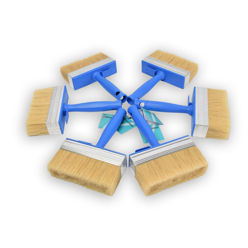 Discountershop 6x | Block brush | Plastic | Wall paint brush | Brush | Blue | 23cm x 14cm x 4cm | Suitable for Water-based and Oil-based Paints Discountershop 6x | Block brush | Plastic | Wall paint brush | Brush | Blue | 23cm x 14cm x 4cm | Suitable for Water-based and Oil-based Paints