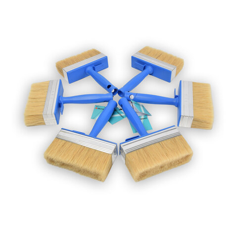 Discountershop 6x | Block brush | Plastic | Wall paint brush | Brush | Blue | 23cm x 14cm x 4cm | Suitable for Water-based and Oil-based Paints Discountershop 6x | Block brush | Plastic | Wall paint brush | Brush | Blue | 23cm x 14cm x 4cm | Suitable for Water-based and Oil-based Paints