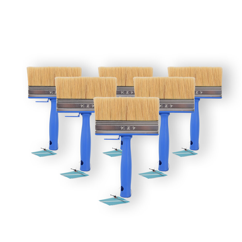 Discountershop 6x | Block brush | Plastic | Wall paint brush | Brush | Blue | 23cm x 14cm x 4cm | Suitable for Water-based and Oil-based Paints Discountershop 6x | Block brush | Plastic | Wall paint brush | Brush | Blue | 23cm x 14cm x 4cm | Suitable for Water-based and Oil-based Paints