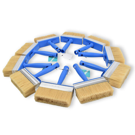 Discountershop 10x | Blokkwast | Plastic | Muurverfkwast | Kwast | Blauw | 23cm x 14cm x 4cm | Geschikt voor Watergedragen en Oliegedragen Verven Discountershop 10x | Blokkwast | Plastic | Muurverfkwast | Kwast | Blauw | 23cm x 14cm x 4cm | Geschikt voor Watergedragen en Oliegedragen Verven