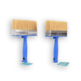 Discountershop 2x | Block brush | Plastic | Wall paint brush | Brush | Blue | 23cm x 14cm x 4cm | Suitable for Water-based and Oil-based Paints Discountershop 2x | Block brush | Plastic | Wall paint brush | Brush | Blue | 23cm x 14cm x 4cm | Suitable for Water-based and Oil-based Paints