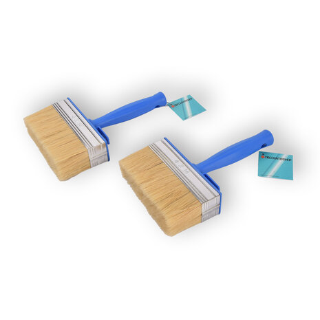 Discountershop 2x | Block brush | Plastic | Wall paint brush | Brush | Blue | 23cm x 14cm x 4cm | Suitable for Water-based and Oil-based Paints Discountershop 2x | Block brush | Plastic | Wall paint brush | Brush | Blue | 23cm x 14cm x 4cm | Suitable for Water-based and Oil-based Paints