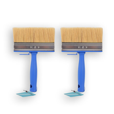 Discountershop 2x | Block brush | Plastic | Wall paint brush | Brush | Blue | 23cm x 14cm x 4cm | Suitable for Water-based and Oil-based Paints Discountershop 2x | Block brush | Plastic | Wall paint brush | Brush | Blue | 23cm x 14cm x 4cm | Suitable for Water-based and Oil-based Paints