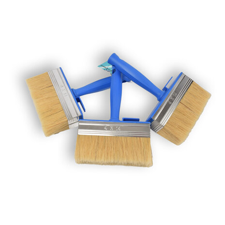 Discountershop 3x | Block brush | Plastic | Wall paint brush | Brush | Blue | 23cm x 14cm x 4cm | Suitable for Water-based and Oil-based Paints Discountershop 3x | Block brush | Plastic | Wall paint brush | Brush | Blue | 23cm x 14cm x 4cm | Suitable for Water-based and Oil-based Paints