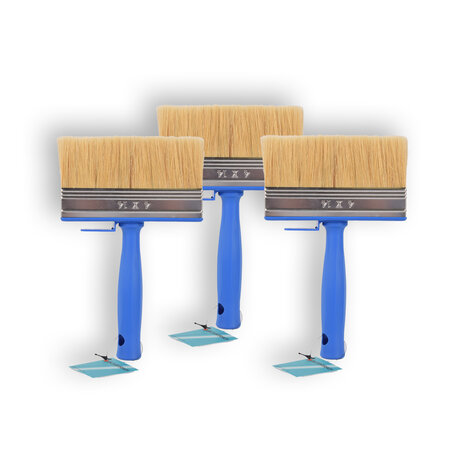 Discountershop 3x | Block brush | Plastic | Wall paint brush | Brush | Blue | 23cm x 14cm x 4cm | Suitable for Water-based and Oil-based Paints Discountershop 3x | Block brush | Plastic | Wall paint brush | Brush | Blue | 23cm x 14cm x 4cm | Suitable for Water-based and Oil-based Paints